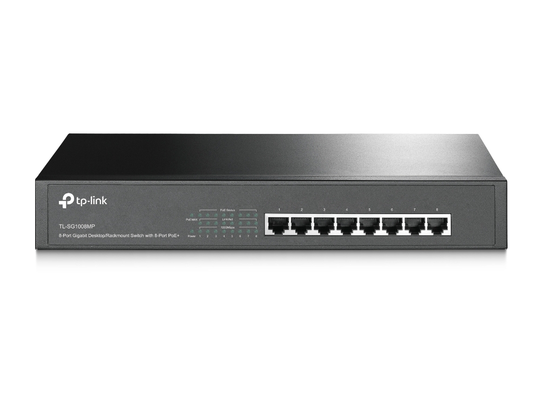TL-SG1008MP, 8-porttinen Kytkin, PoE+, Gigabit, Pöytä- Tai Räkkiasennus, Musta