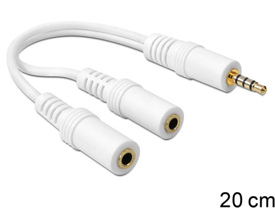 Headset Adapter 1x3.5mm 4 Pin Stereo Jack Male>2x3.5 Mm