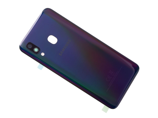 Samsung Galaxy A40 Akkukansi / Takalasi / Suojakuori - Musta (Alkuperäinen)
